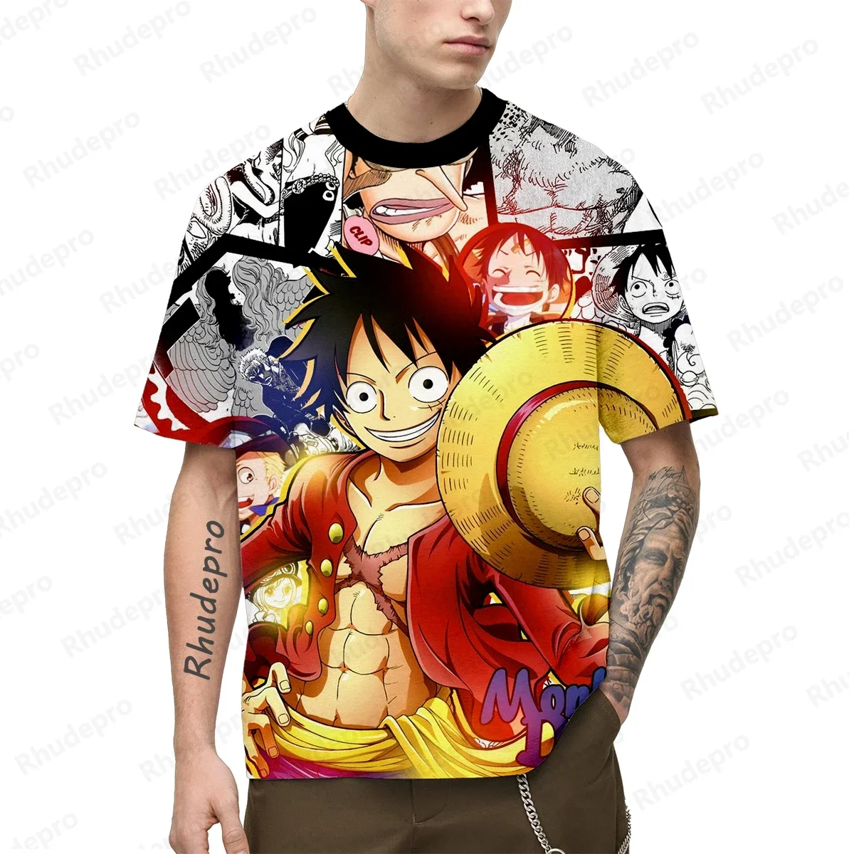 

One Piece 2024 New Japan Anime 3D Printing Cosplay t-shirt Women's And Children's Street T-shirts Large Top Short sleeve