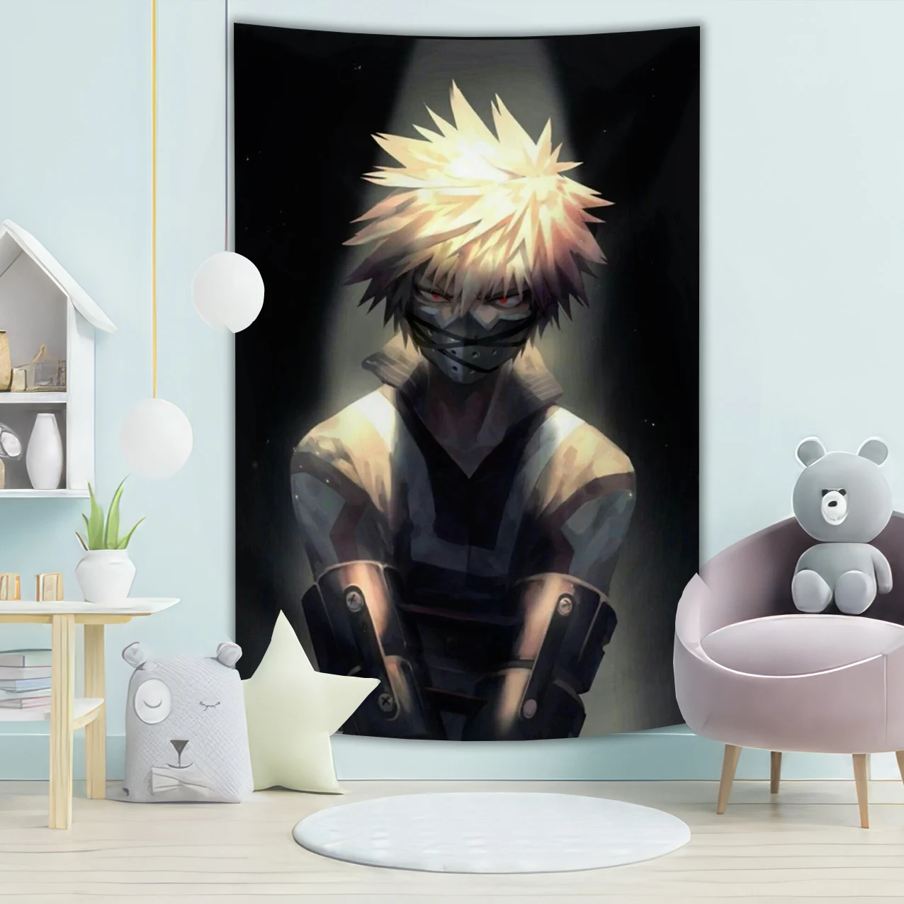 

My Hero Academias Bakugou Katsuki Japanese animation Tapestry for Living Room Home Dorm Decor Tapestry