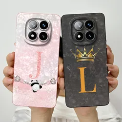 Redmi Note14 pro 5G Case Fashion Crown Letters Shockproof Cover For Xiaomi Redmi Note 14 pro plus Note14pro Soft Silicone Case