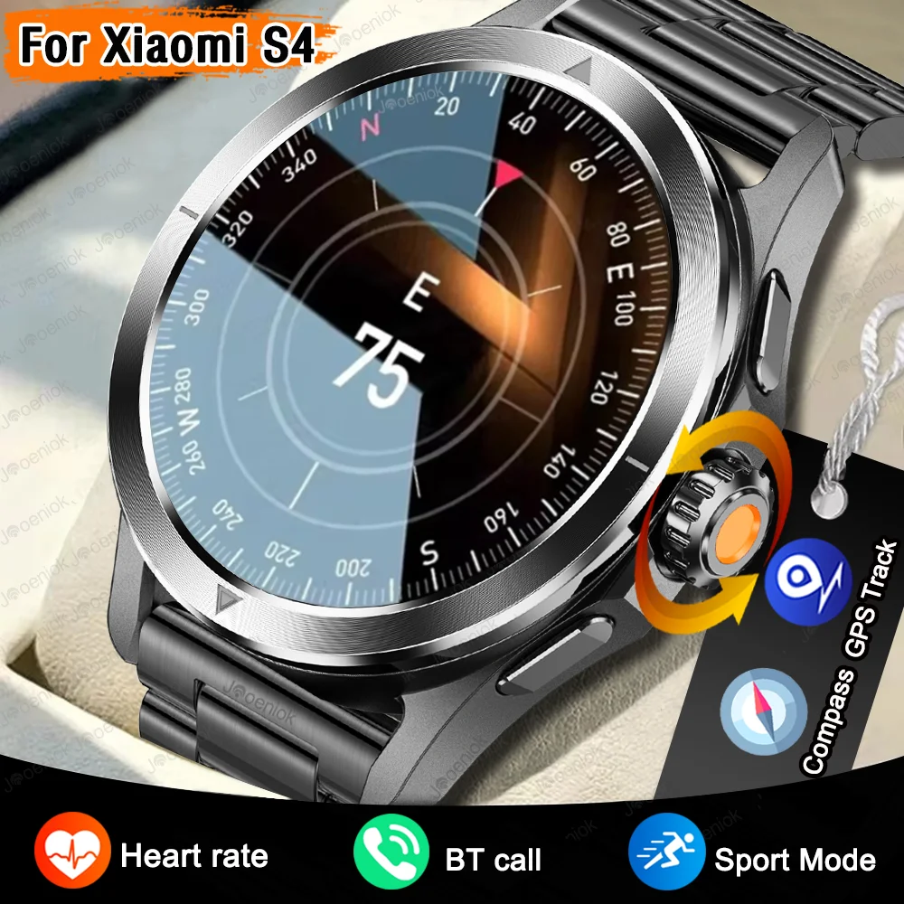 New GPS Track Smart Watch Compass 600mAh Large Battery Heart Rate Monitor Sports BT Call Smartwatch Men Gift For Huawei GT5 PRO