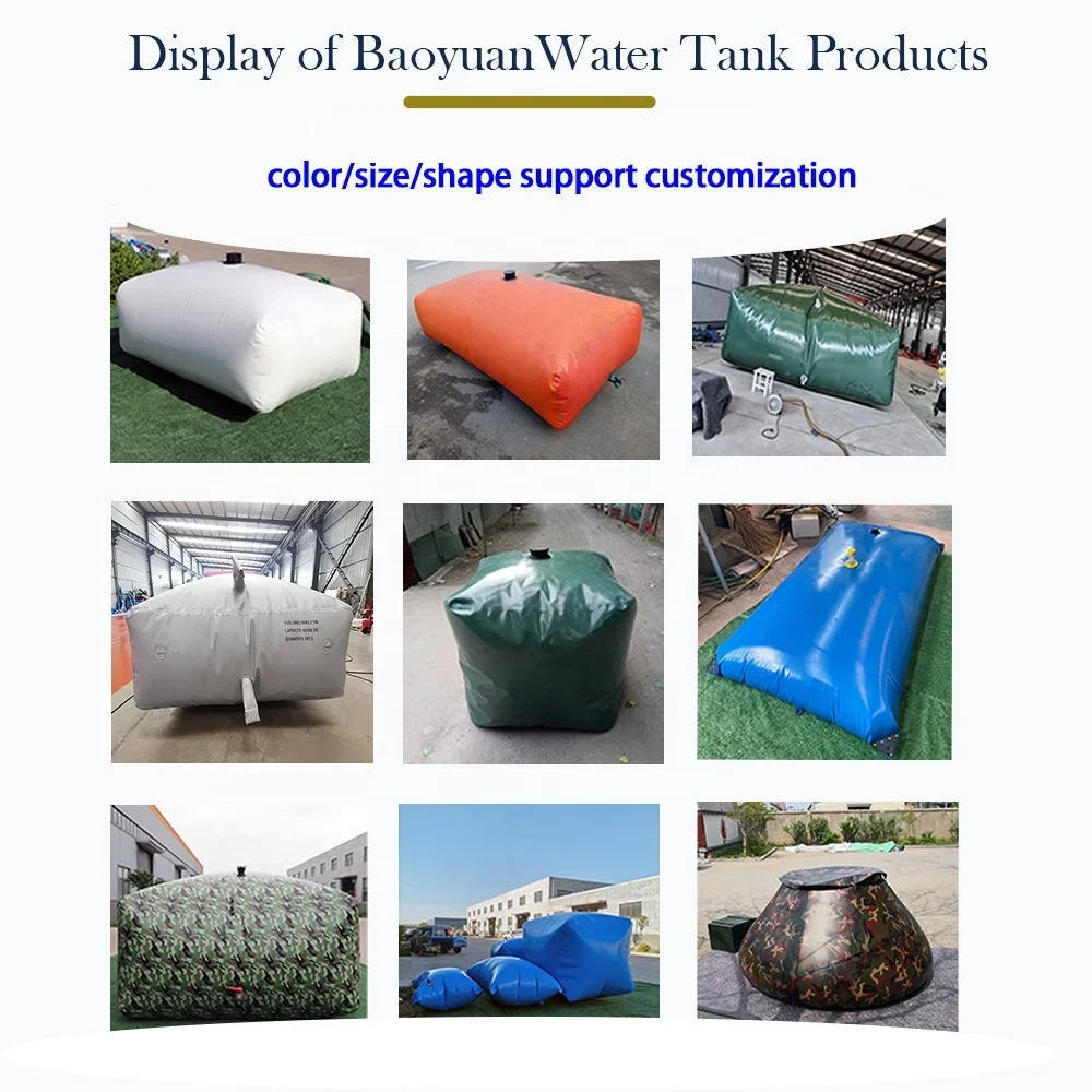 Large Capacity PVC Soft Water Tank Mobile Water Bladder with Switch Valve Outdoor Anti-Flood Emergency Water-Logging bag