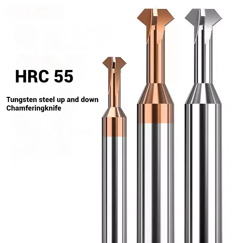 

Фреза для снятия фаски, передняя задняя фреза для снятия заусенцев, двойная угловая внутренняя фаска для металлических отверстий, инструмент для удаления заусенцев с ЧПУ, фреза