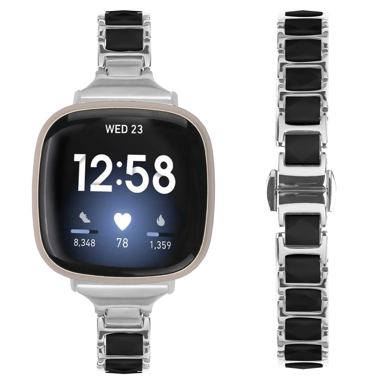 Watch Strap For Fitbit Sense Versa 4 3 Wristband Bracelet Metal SmartWatch Ceramic Stainless Steel Band Fitbit Versa 4 Versa 3