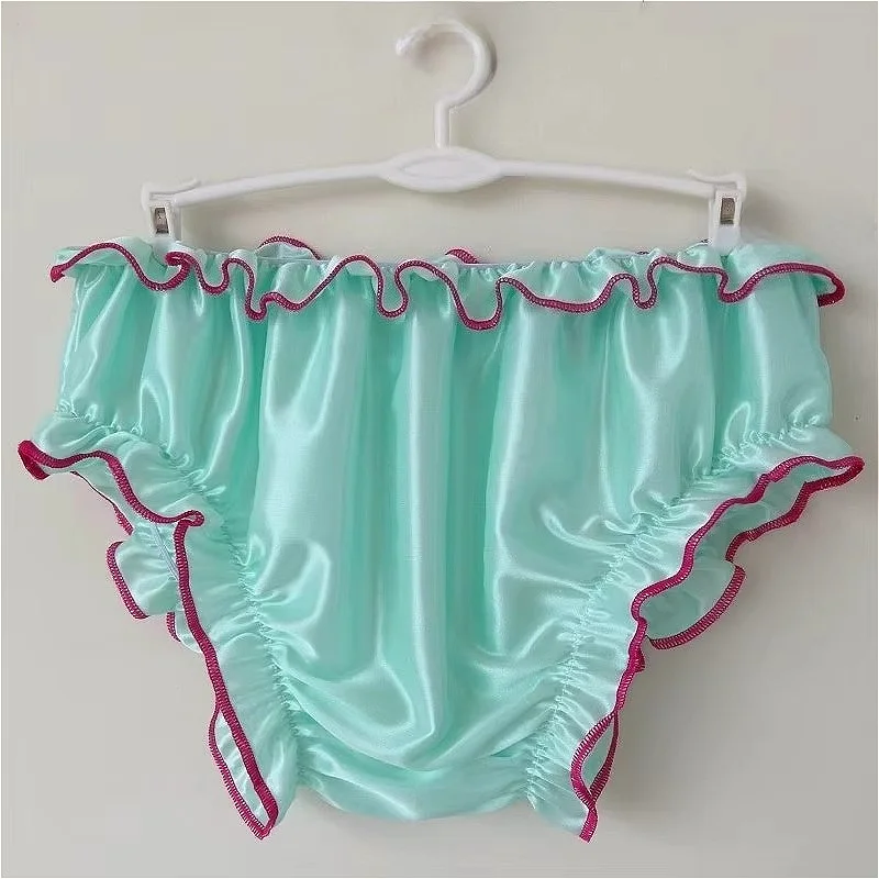 Bragas sexys brillantes para mujer, ropa interior unisex para parejas, calzoncillos de seda para hombre, ropa interior masculina, bragas dulces para chicas, calzoncillos suaves para hombre.