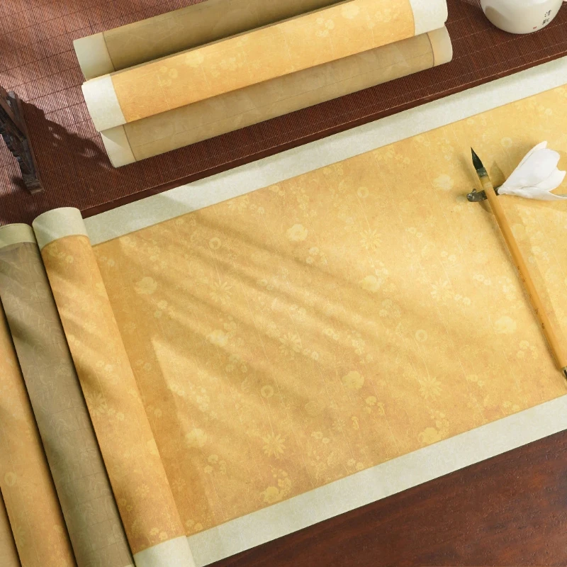 Vertical Grid Small Kai Calligraphy Brush Xuan Paper Semi Raw Ripe Rice Paper Regular Running Script Writing Practice Xuan Zhi