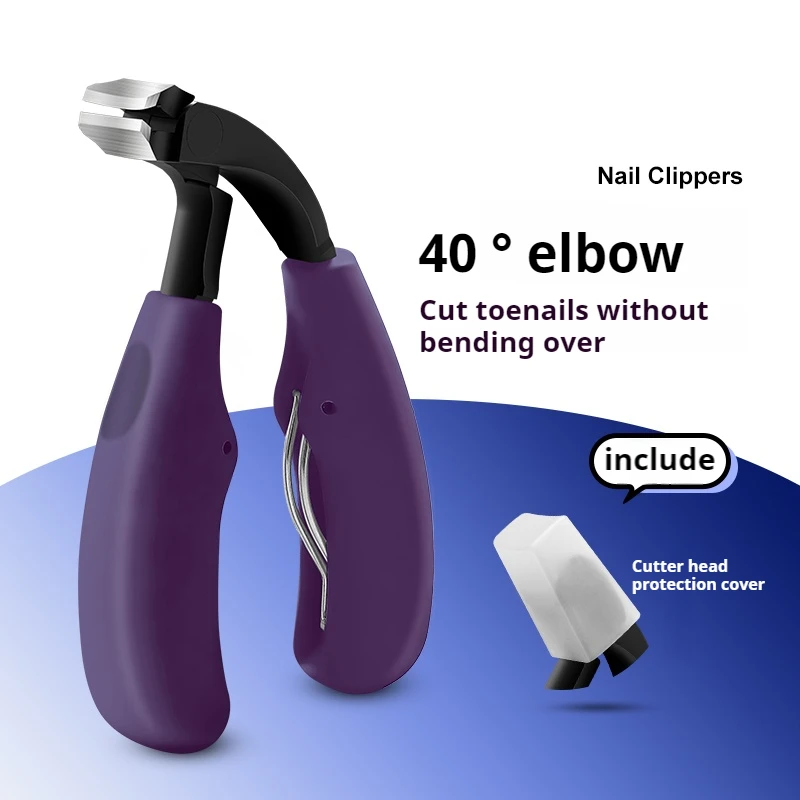 

Stainless Steel Toenail Clippers Large Opening Elbow Anti-Splash Curved Nail Clippers Suitable for Thick Nails Elderly Friendly