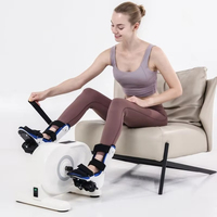 Portable Home Trainer Easy Cycle Elderly Rehabilitation Mini Pedal Exercise Bike Arm and Leg Pedal Exerciser with Foot Boots