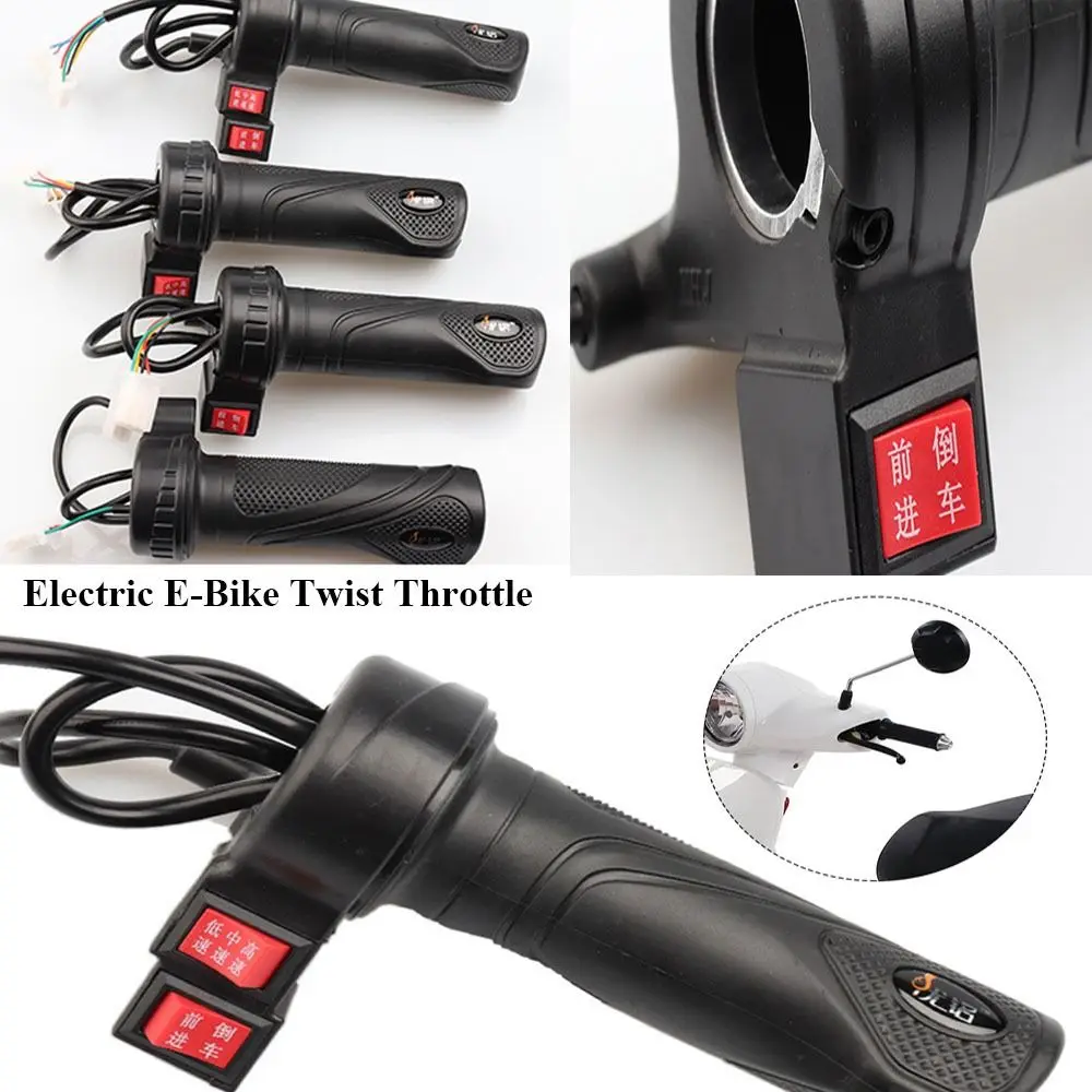 Black Twist Throttles Universal Electric Scooter Parts E-Bike Twist Throttle Cycling Throttle Grip Speed Handlebar Throttle
