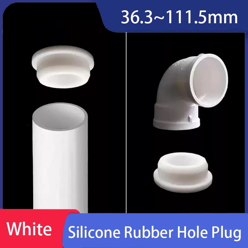 

1-10pc White Silicone Rubber Hole Plugs End Cap Pipe Inserts Bungs Seal Cover T Type Stopper Dustproof Plug Bore 36.3-111.5mm