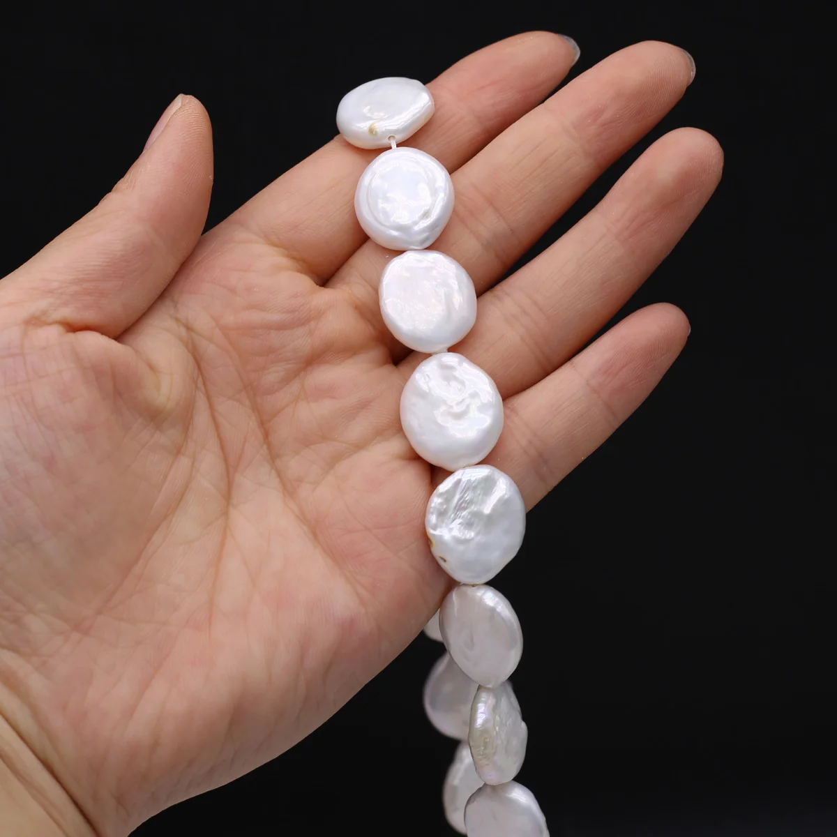 Natural Freshwater Pearls Beaded Disc shape Loose Spacer Beads for Jewelry Making Diy Fashion Bracelet Necklace Accessories Gift