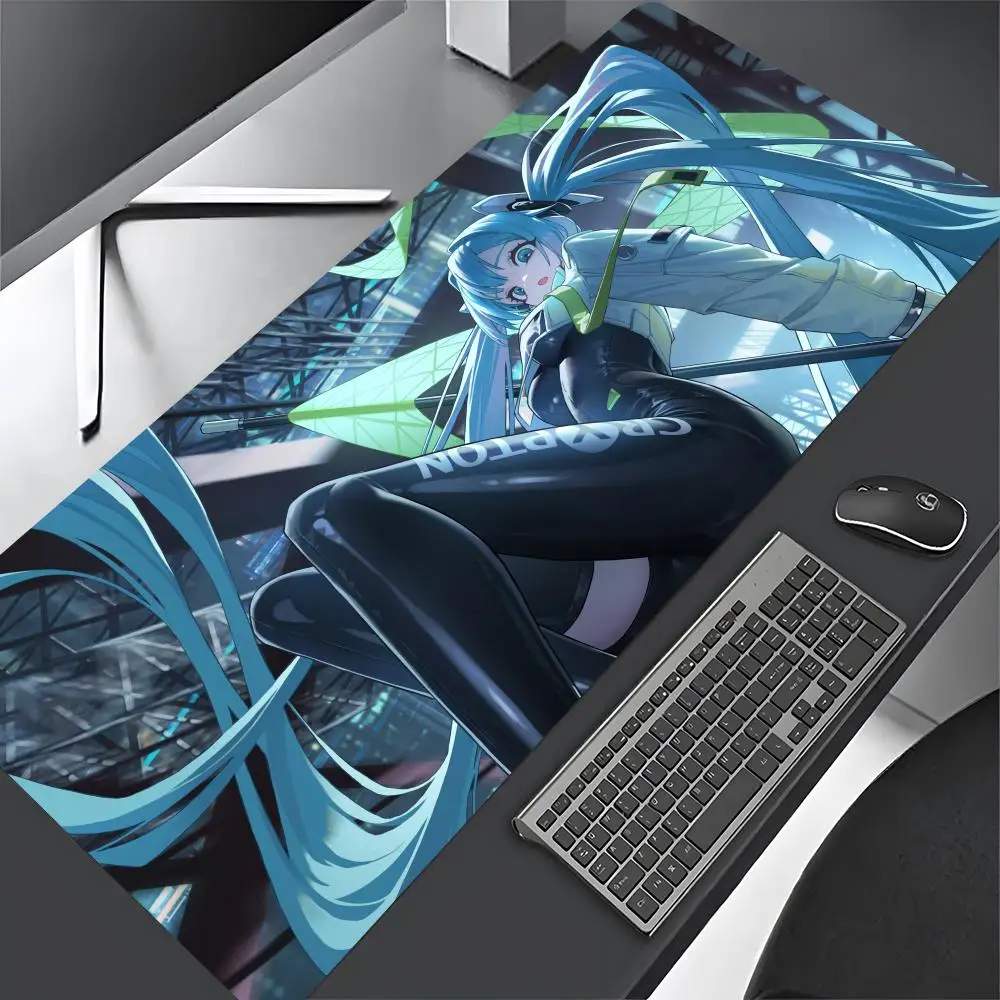 MINISO-H-Hatsunes Miku Mouse Pad Large mouse pad Gaming Abstract Large 800x400mm MouseMat Gamer XXL Mause Carpet PC Desk