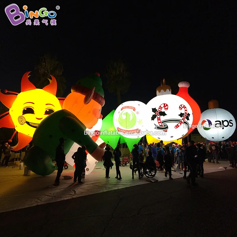 

Giant 6 Meters Length Airtight Inflatable Sun Balloon With Lights For Carnival Event Decoration Toys - BG-FSD06