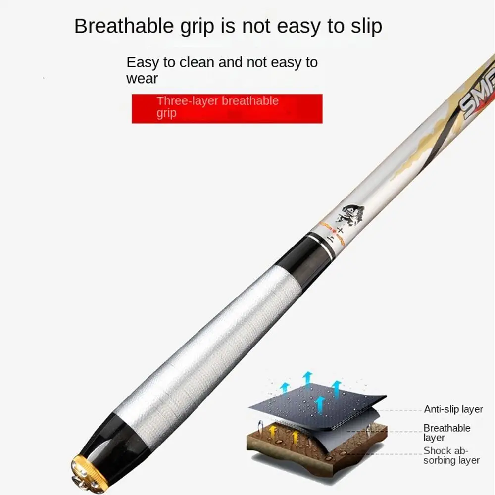 

1.8m-6.3m Length Ultralight Fishing Rod Carbon Fiber Material Feeder Type Telescopic Fishing Rod Hand Pole Design