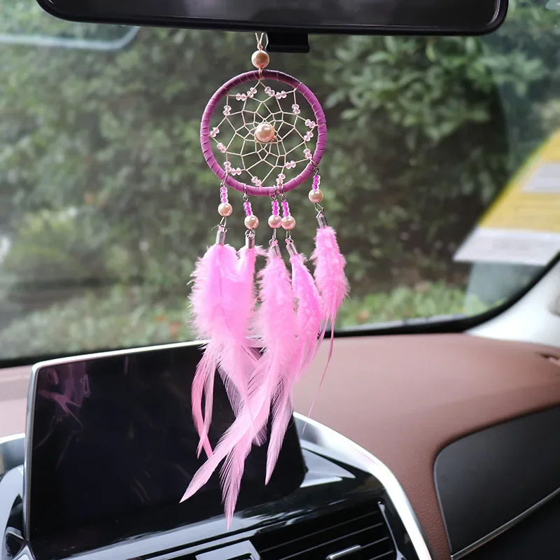 Car Feather Dream Catcher Pendant Creative Car Home Pendant Pendant Handmade Gift