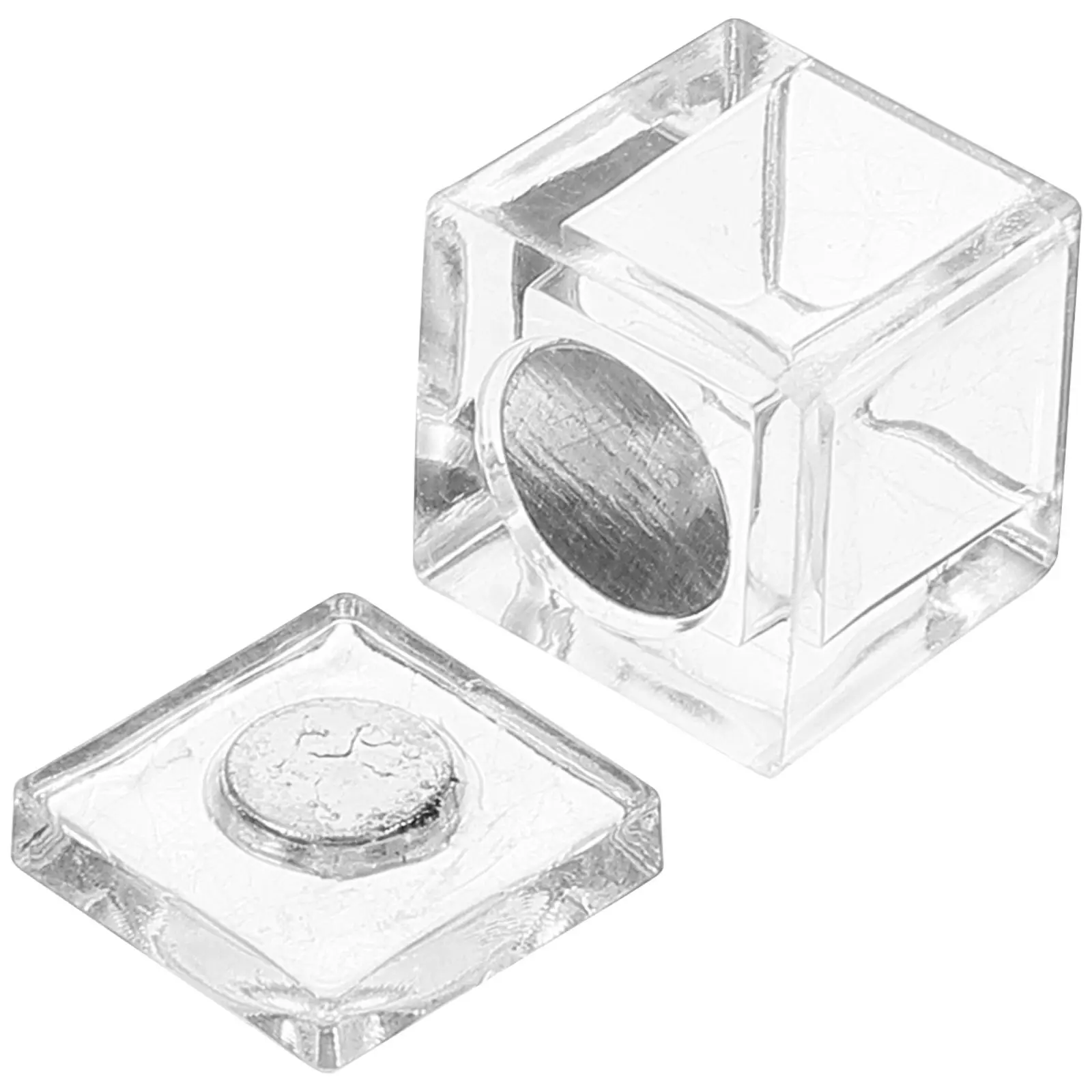 

1 set Transparent Magnetic Lock Acrylic Cabinet Latch Clear Pet Door Kitchen Cupboard Catch Self Adhesive Catch Clear Door