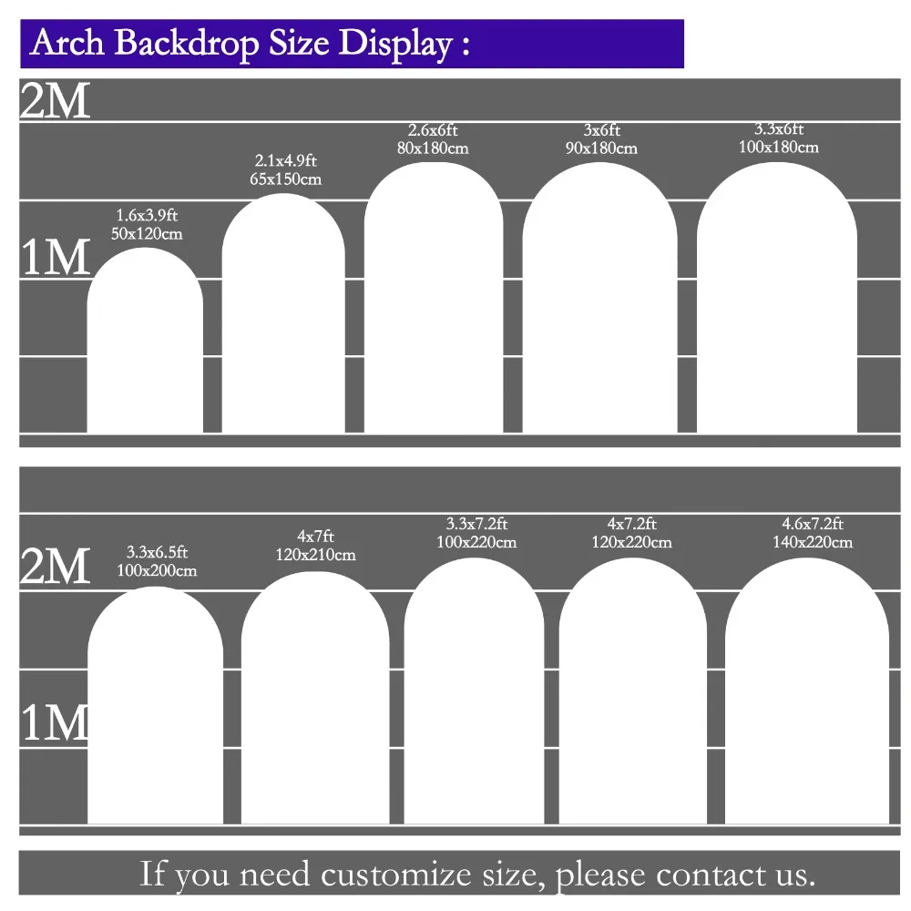 Personalized Arch Backdrop Cover One-Sided Printed for Birthday BabyShower Wedding  Elastic Fabric Event Party Decor Supplies