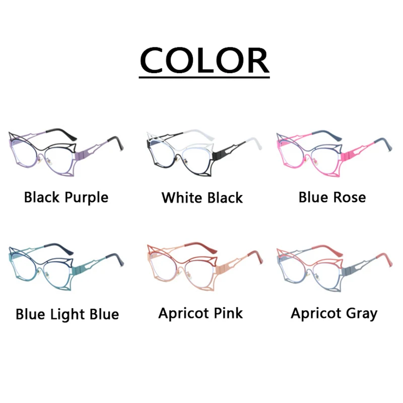 النساء الجوف فراشة معدنية مكافحة الضوء الأزرق نظارات القراءة التقدمية الاتجاه الإناث نظرة الموضة بالقرب من نظارات مد البصر البعيد