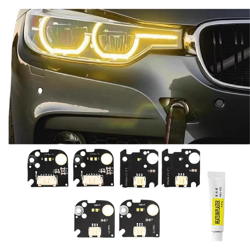 

Для BMW 3 серии F30 2016-2019 лимонно-желтый F35F31 320325 330 335 Дневные ходовые огни Golden Eye