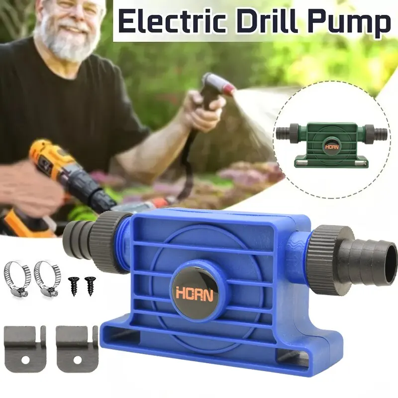 Portable Electric Drill Pump Diesel Oil Fluid Water Pump Mini Hand Self-priming Liquid Transfer Pumps Home Garden Outdoors