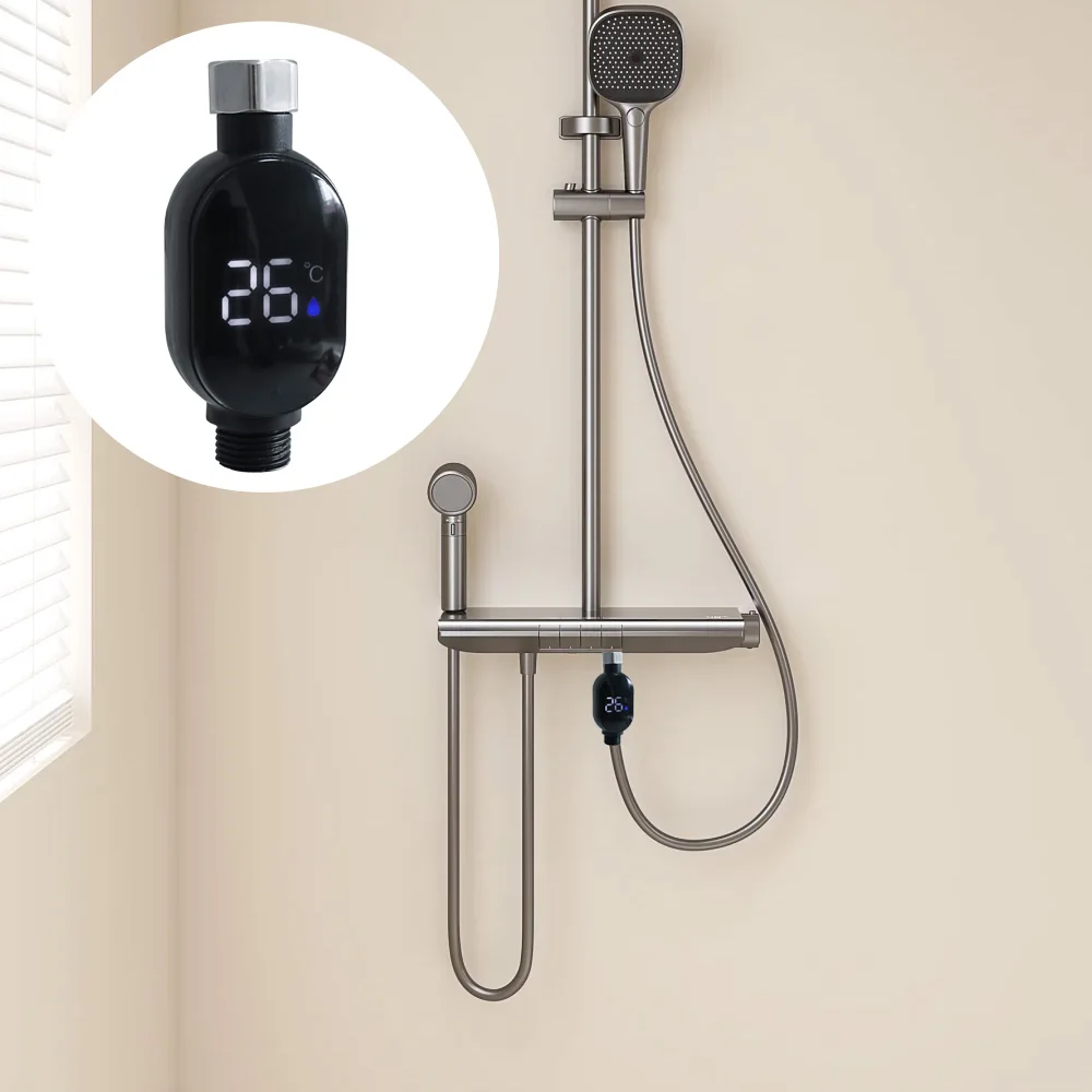 

Stainless-Steel Water Temperature Gauge Waterproof Touch Control LED Display Thermometer LED Indicator Tool