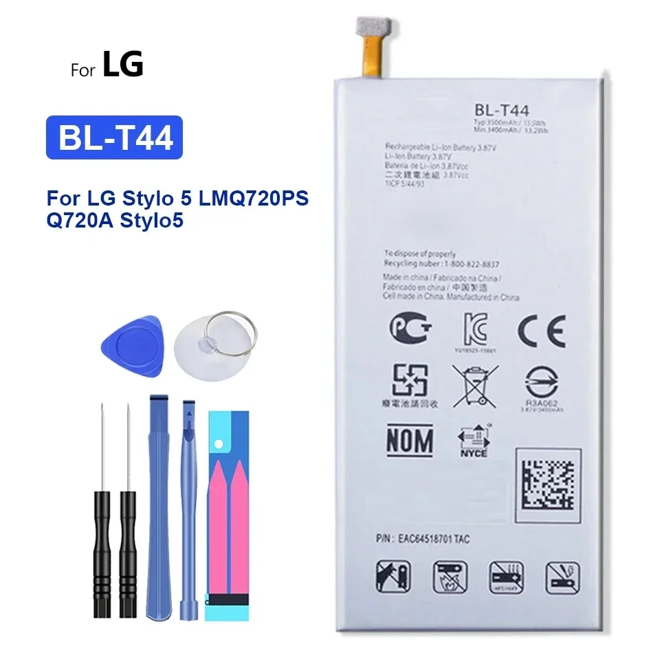 Battery for LG, BL-T41, BL-T42, BL-T43, BL-T44, BL-T45, G8, V50, ThinQ, G8S, Stylo5, K50S, LMG820QM7, LM-V500, LM-G810, LMQ720PS