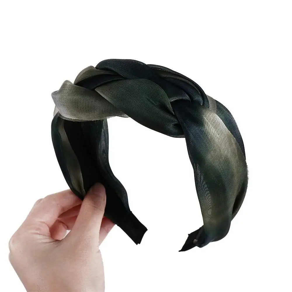 Headband Jaring untuk Wanita, Penutup Kepala untuk Mencuci Muka, Hiasan Kepala Wanita, Ikat Rambut Kepang Terpuntir, Headband Gaya Korea, Aksesoris Rambut Wanita