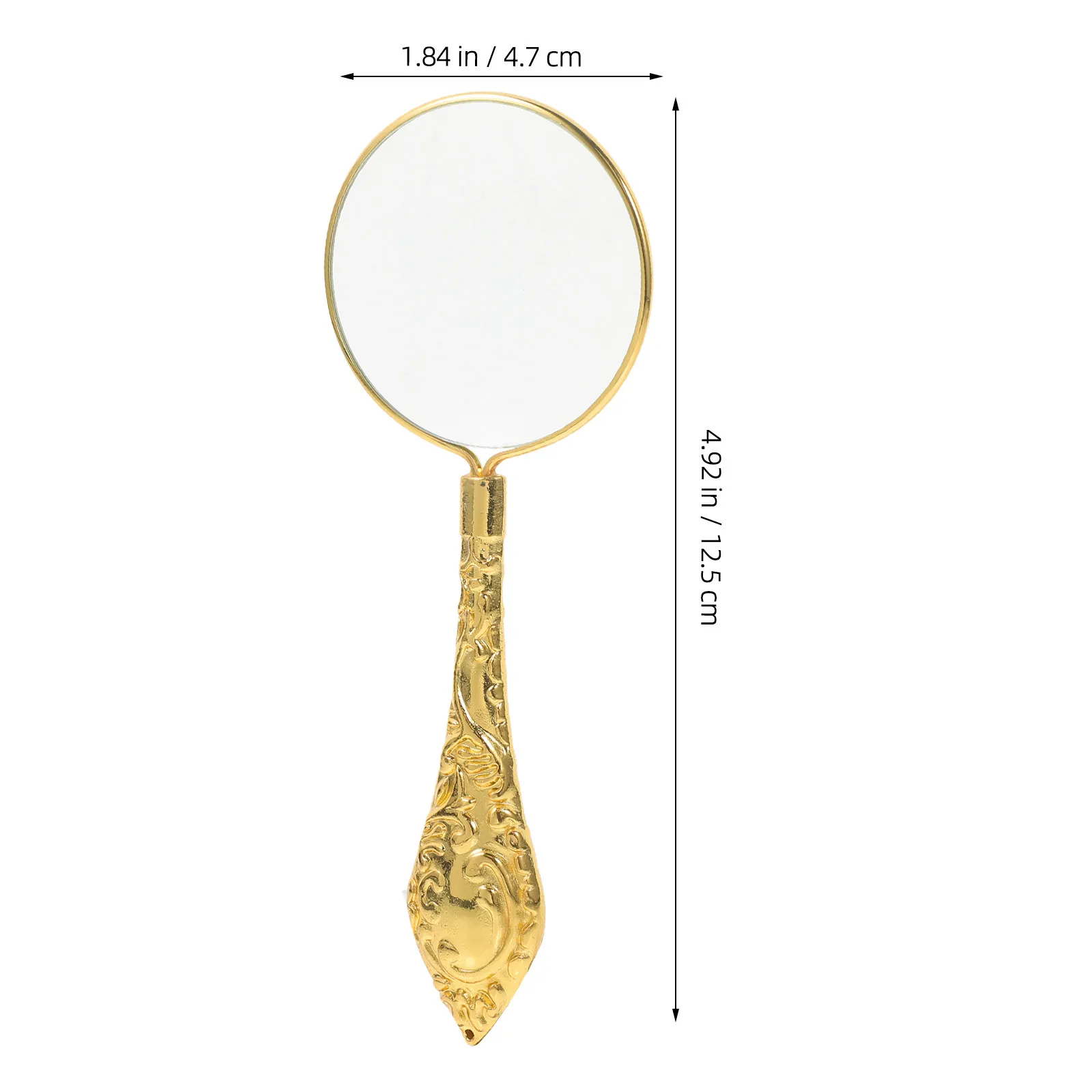 Handheld Magnifying Glass 5X European Style Portable Lightweight for Reading Nature Study Science Exploration Senior Teens