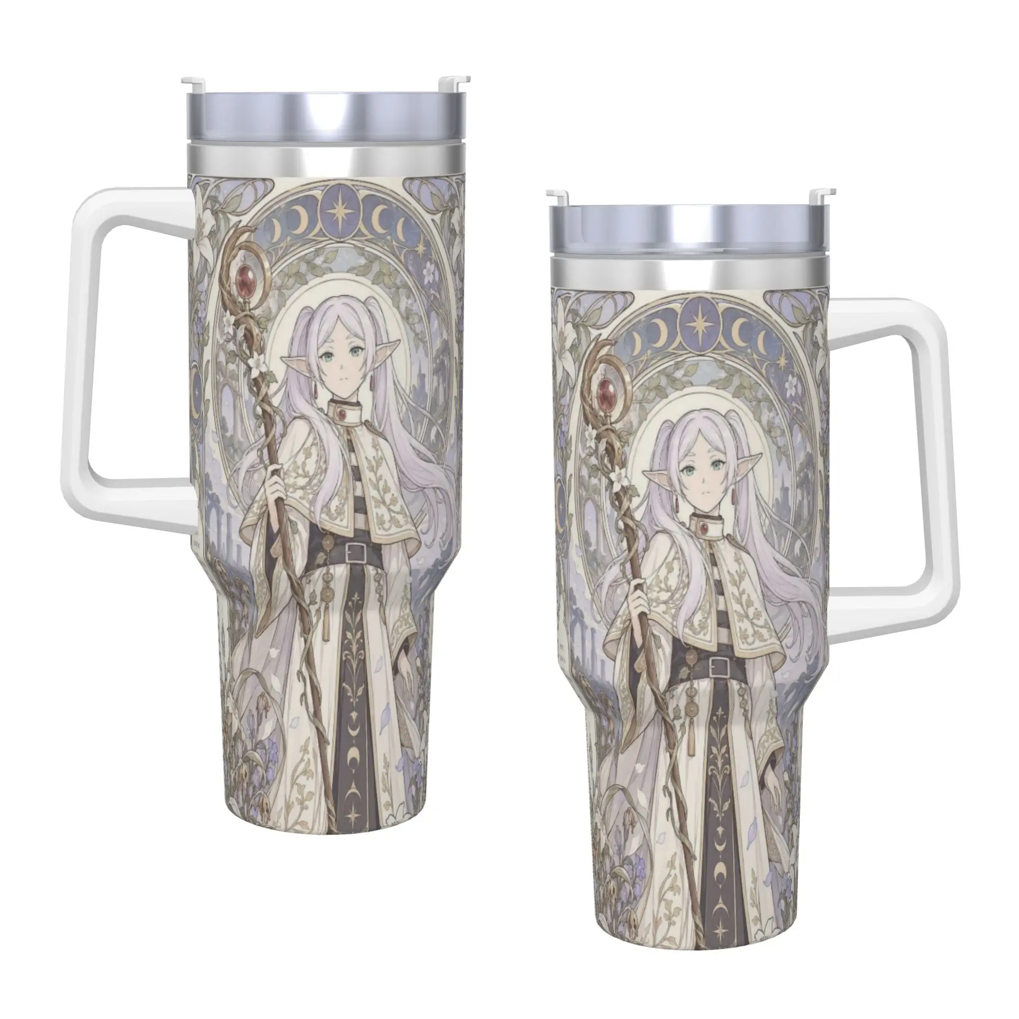 1200ML Frieren Beyond Journeys Tumbler  Cold Drink Insulated Water Bottle Stainless Steel Travel Mugs Cup