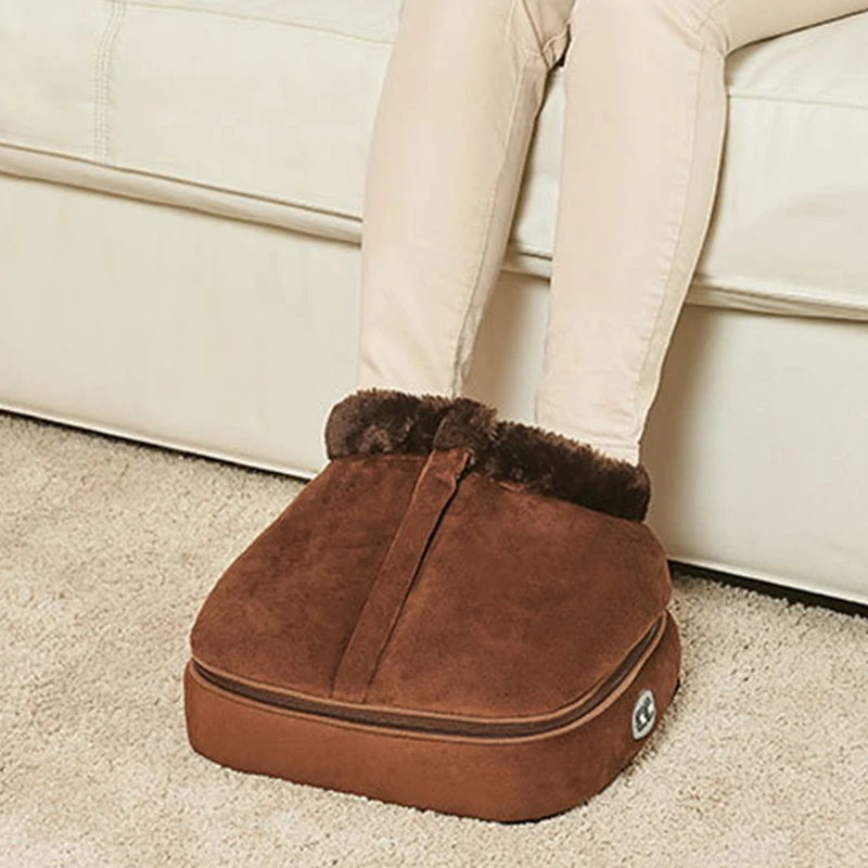 2 in 1 heating massage boots foot massager foot warmer winter warm comfortable foot massager heating