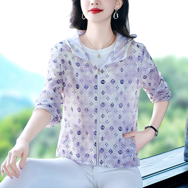 

Lightweight ort Women's Sun Protection Jaet Outdoor Sports Top Ultra Thin Anti-Uv Coat Summer 2025 New Sle Casual Loose...