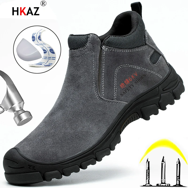 Izolacja Męskie buty robocze Odporne na przebicie obuwie ochronne Stalowe buty ochronne dla spawaczy Niezniszczalne buty