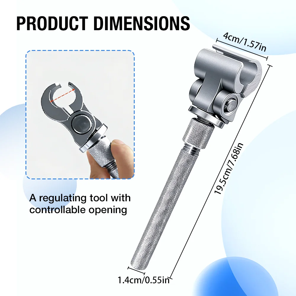 Universal Stainless Steel Door Hinge Wrench Adjustable Door Hinge Repair Tools Repair the Door Gap for Residential & Commercial