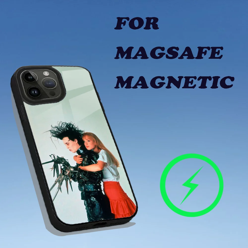 Edward Scissorhands movie Phone Case For iPhone 16,15,14,13,12,11,Plus,Pro,Max Mini Magsafe Magnetic Wireless Charging