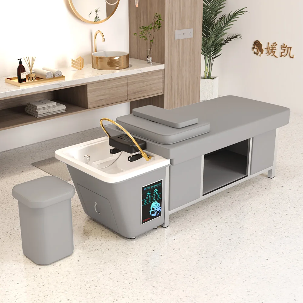 Modern Hair Salon Head Spa Shampoo Bed Washing Chair Head Spa Shampoo Bed With Water Tank Shampoo Basin Bed