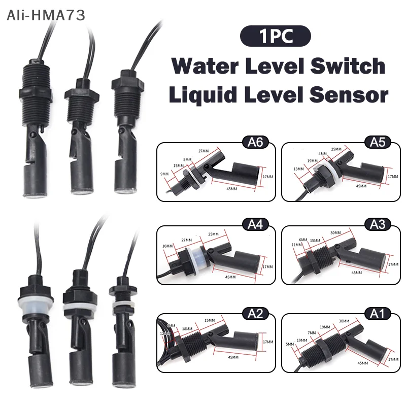 

1Pc 12V-110V Water Level Switch Liquid Level Sensor PP Plastic Ball Float Switch Water Level Switch