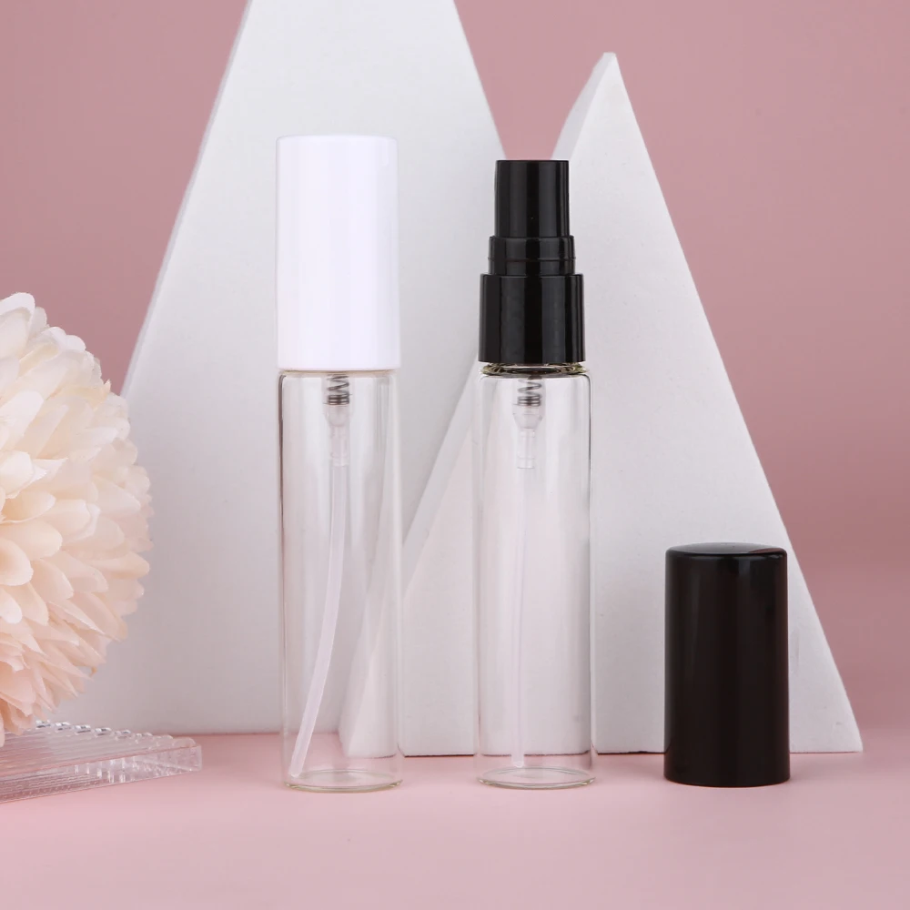 

Пустой флакон для духов 20/50/100 шт., 10 мл, стеклянный флакон-спрей, прозрачный распылитель для парфюма, дорожный многоразовый косметический контейнер