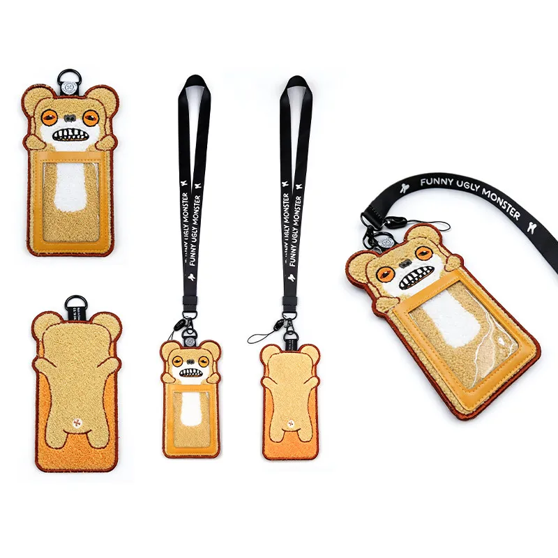 Fuggler Cute Tooth Monster Card Tide Play Doll Card Bag Pendants Creative Lanyard Card Holder Student Hanging Neck Lanyard Badge view 3