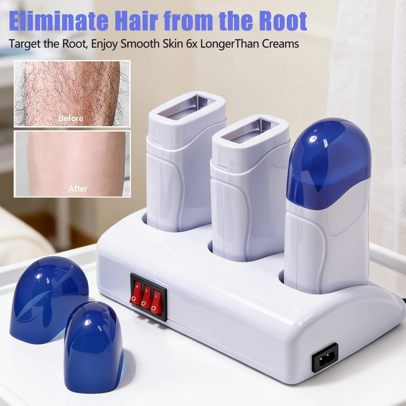 Electric Waxing Warmer for Hair Removal Portable Salon Hot Melt Hard Wax Warmer Home Wax Heaters Suitable for Both Men and Women