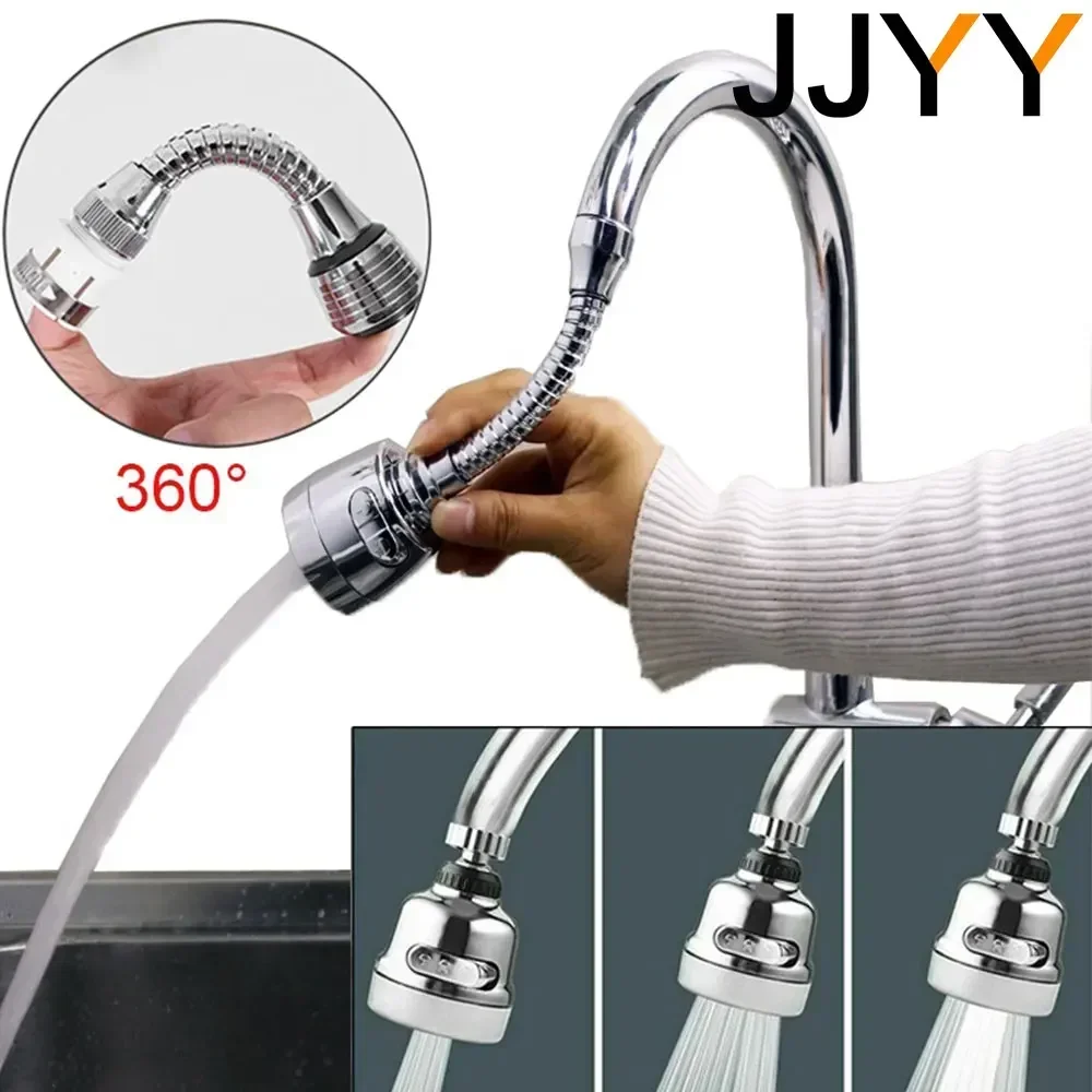 JJYY Grifo de cocina universal Grifo giratorio de 360 grados con filtro de agua y economizador antisalpicaduras