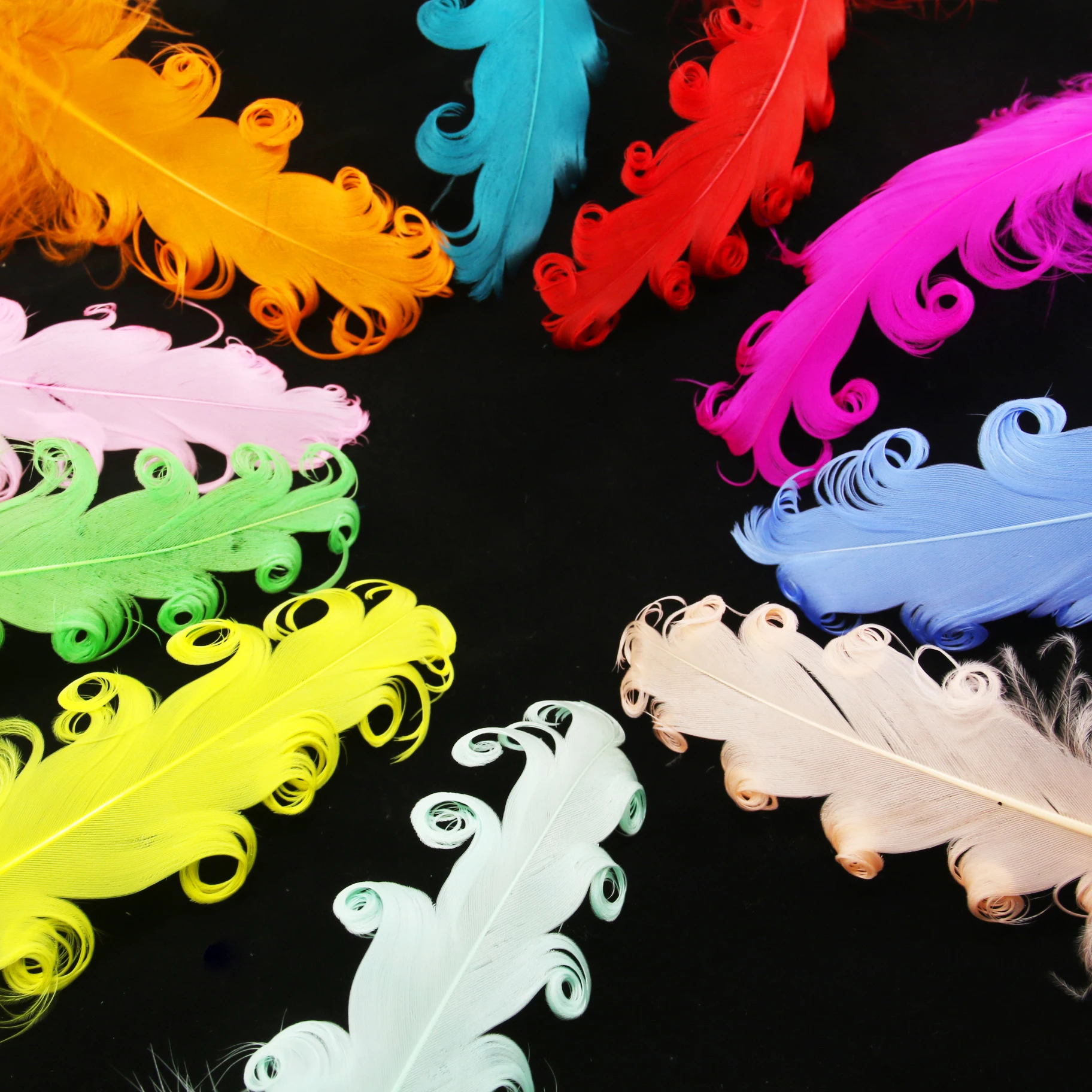 

10/100 Pcs WHITE Curly Goose Feathers 15-20 CM/6-8inch Carnival Wedding Halloween Christmas Wedding Costumes Decorative Feather