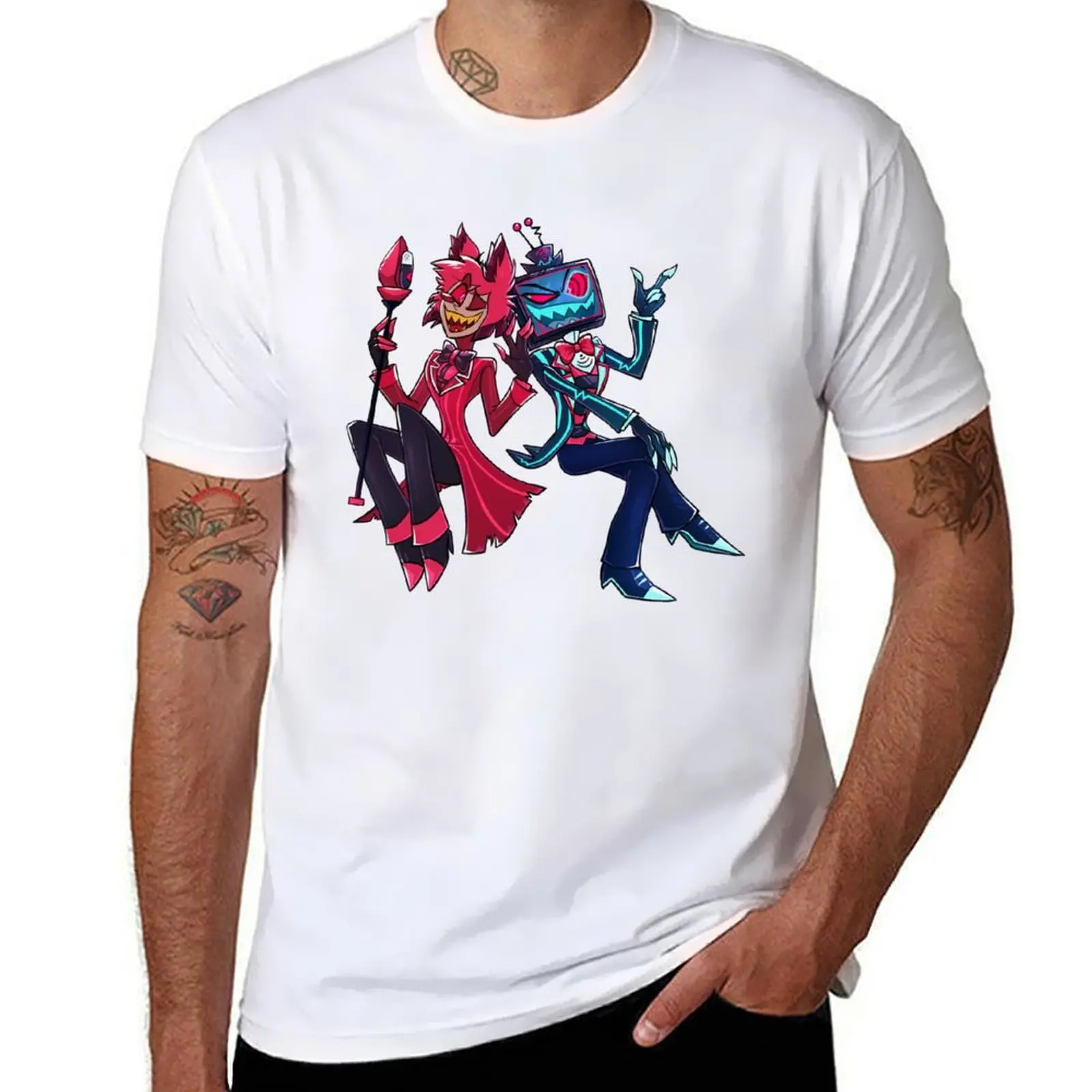 

graphic t shirt cotton man shirts Vox summer t T-Shirt man t and man Alastor shirts 100%