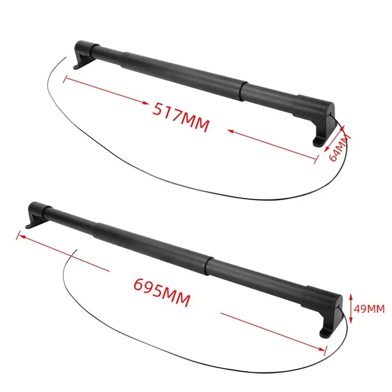 Best-Selling Aluminum For Trailer Door Locking Protection-Black Version RV Screen Door Closer Kit Adjustable Tension Grab Bar