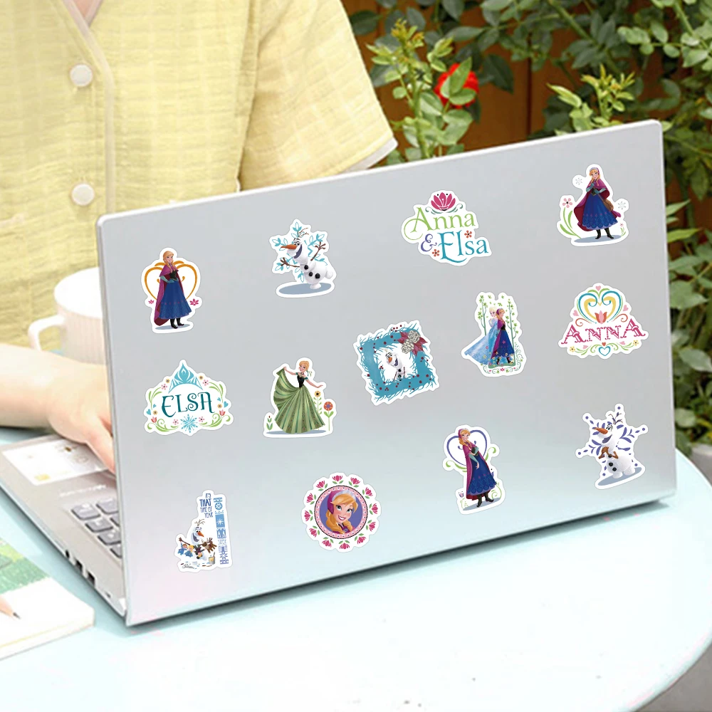 60pcs Disney Frozen Elsa Princess Cartoon Stickers Aesthetic Graffiti Decals DIY Children Laptop Stationery Scrapbook Sticker