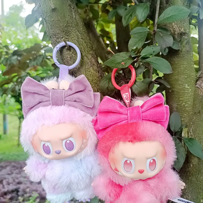 Para labubu roupas de bebê primeira segunda terceira geração 17cm macaron roupas sentado festa headbands acessórios