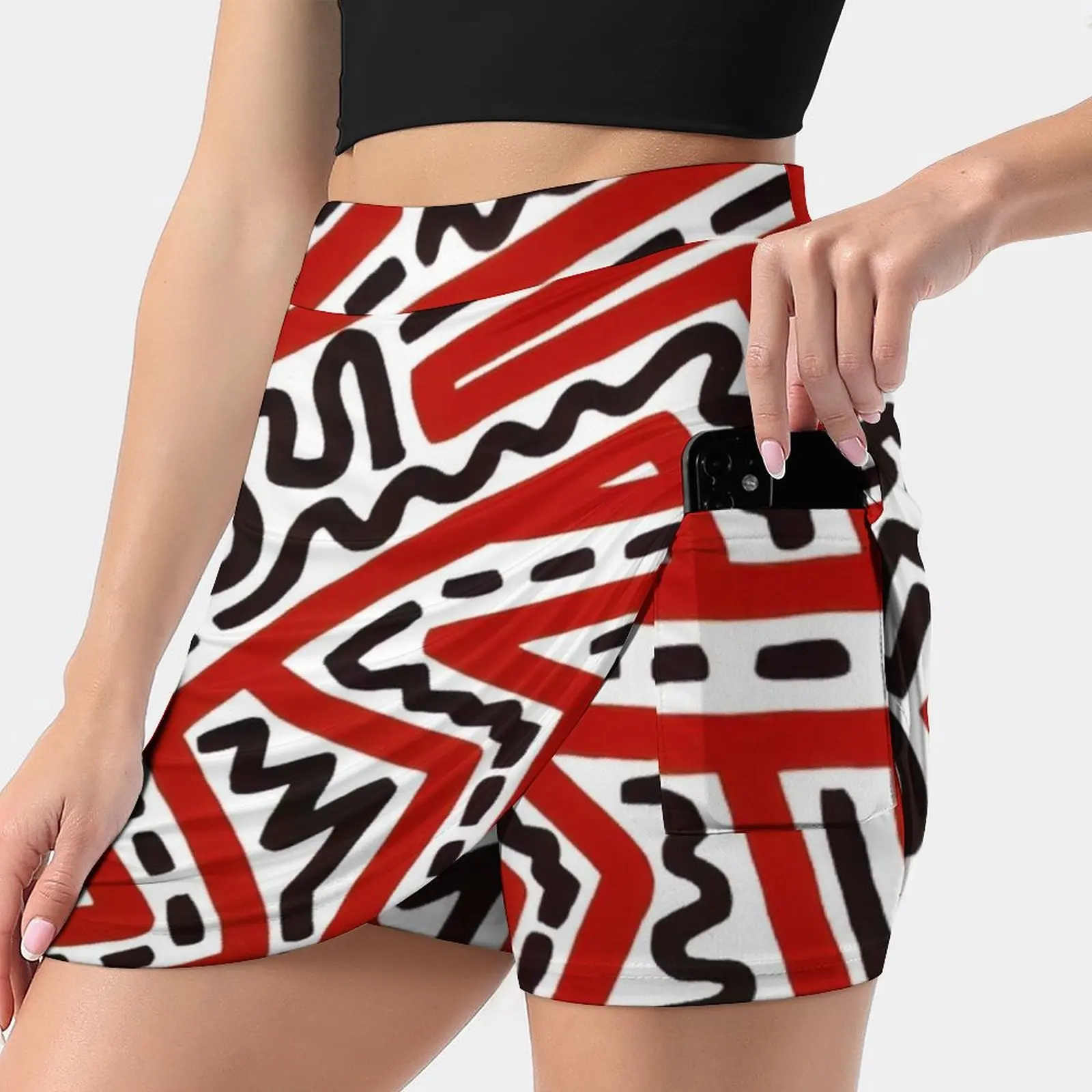 -1983 Skirts Woman Fashion 2022 Pant Skirt Mini Skirts Office Short Skirt Pop Art Love Rap Vsco Artist Keith Harring Rap Harin