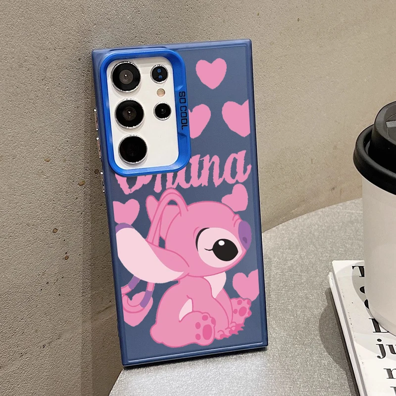 Stitch Cute Anime For Samsung Galaxy A71A15 A52 A34 A54 A33 A21S 4G 5G Fashion Colorful Silver Phone Case