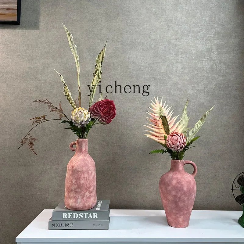 DSA -Retro Style Set Oil Painting Living Room High-End Imitation Ornament Floral Product