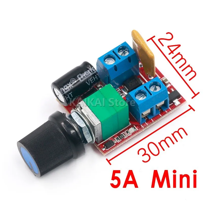 Mini DC-DC 4.5V-35V 5A 90W PWM DC Motor Speed Controller Module Speed Regulator Control Adjust Board Switch 12V 24V PN35