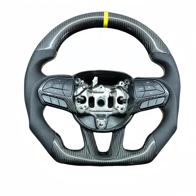 

High Quality Steering Wheel for 2015 2016 2017 2018 2019 2020 Automotive Black Sport Carbon Fiber Steering Wheel