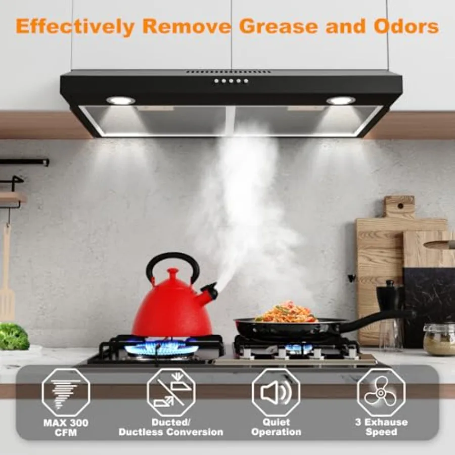 30 بوصة تحت الخزانة شفاط المطبخ الترا سليم موقد المطبخ تنفيس هود للمطابخ الحديثة أنابيب القناة للتحويل فرن العادم #3